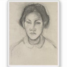 Paul Gauguin - Leiter einer tahitianischen Frau Aufkleber