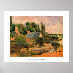 Paul Gauguin malt Washerwomen in Pont-Aven art Poster