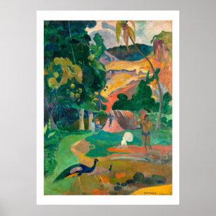 Paul Gauguin Matamoe, Landschaft mit Friedensposte Poster