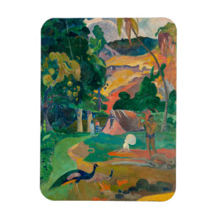 Paul Gauguin Matamoe Landschaft mit Peacocks Magnet