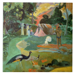 Paul Gauguin  Matamoe oder Landschaft mit Friedens Fliese