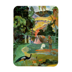Paul Gauguin Matamoe oder Landschaft mit Peacock Magnet