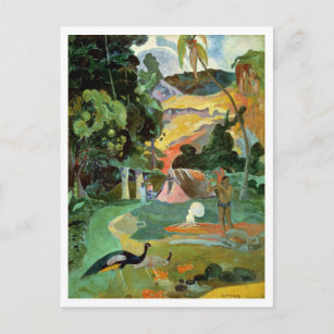 Paul Gauguin   Matamoe oder Landschaft mit Peacock Postkarte