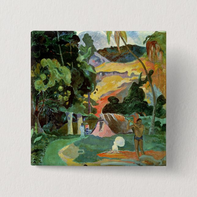 Paul Gauguin | Matamoe oder, Landschaft mit Pfaus Button (Vorderseite)