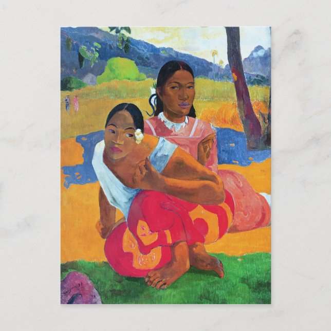 Paul Gauguin | Nafea Faaipoipo , 1892 Postkarte (Vorderseite)