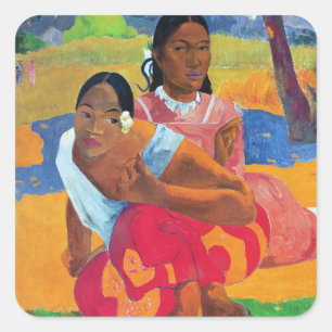 Paul Gauguin   Nafea Faaipoipo (Wann sind Sie Gett Quadratischer Aufkleber
