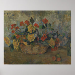 Paul Gauguin - Nasturtien und Dahlias Poster