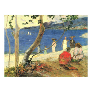 Paul Gauguin Obstträger in Turin Cove oder Meeresk Fotodruck