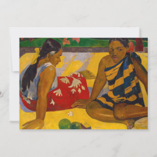 Paul Gauguin - Parau Api / Was gibt's Neues? Einladung