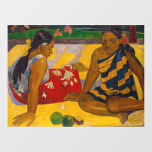 Paul Gauguin - Parau Api / Was gibt's Neues? Fensteraufkleber