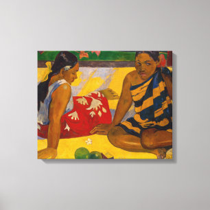 Paul Gauguin - Parau Api / Was gibt's Neues? Leinwanddruck