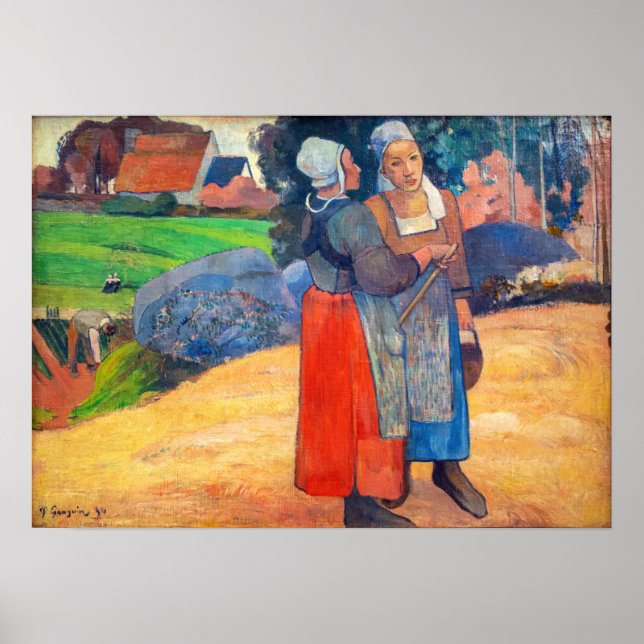 Paul Gauguin - Paysannes Bretonnes Poster (Vorne)