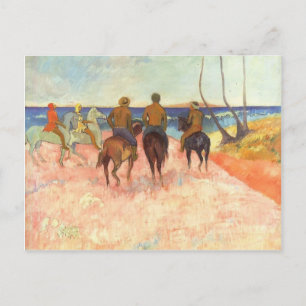 Paul Gauguin- Reiter am Strand Postkarte