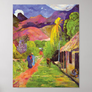 Paul Gauguin Road in Tahiti Vintage Kunstkunst Poster