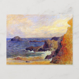 Paul Gauguin - Rocky Coast Fine Art Gemälde Postkarte