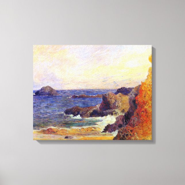 Paul Gauguin - Rocky Coast Fine Art Malerei Leinwanddruck (Vorderseite)