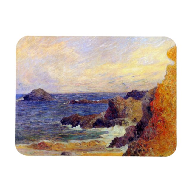 Paul Gauguin - Rocky Coast Fine Art Malerei Magnet (Horizontal)