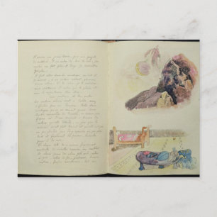 Paul Gauguin Seiten von "Noa Noa", 1893-94 Postkarte