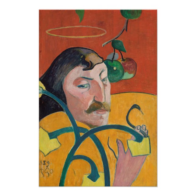 Paul Gauguin | Selbstportrait, 1889 (Öl auf Holz) Poster (Vorderseite)