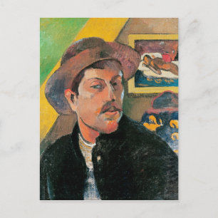 Paul Gauguin   Selbstportrait in einem Hut, 1893-9 Postkarte