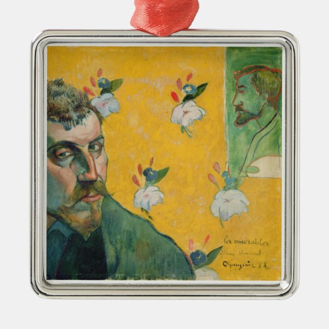 Paul Gauguin| Selbstportrait, Les Miserables,1888  Silbernes Ornament (Vorne)