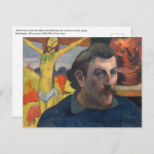 Paul Gauguin - Selbstporträt mit Gelbchrist Postkarte