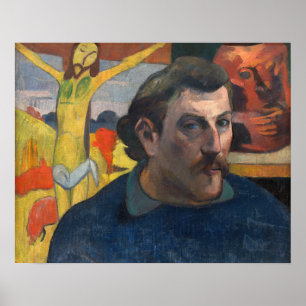 Paul Gauguin - Selbstporträt mit gelbem Christus Poster