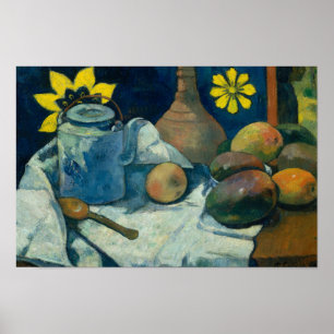Paul Gauguin - Stillleben mit Teekanne und Obst Poster