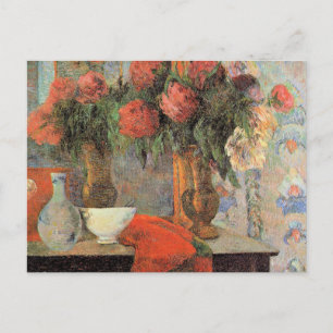 Paul Gauguin, Stillleben mit weißer Schüssel, Feiertagspostkarte