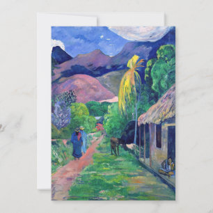 Paul Gauguin - Straße in Tahiti Dankeskarte