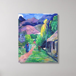 Paul Gauguin - Straße in Tahiti Leinwanddruck