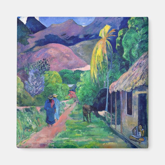 Paul Gauguin - Straße in Tahiti Magnet (Vorne)
