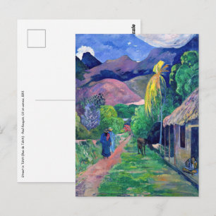 Paul Gauguin - Straße in Tahiti Postkarte
