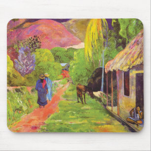 Paul Gauguin Straße in Tahiti Vintage Fine Art Mousepad