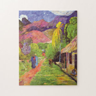 Paul Gauguin Straße in Tahiti Vintage Fine Art Puzzle