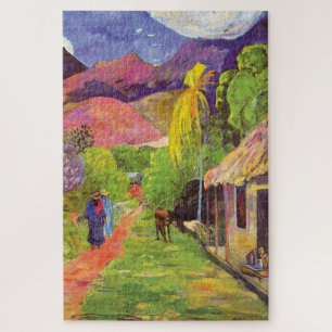 Paul Gauguin Straße in Tahiti Vintage Fine Art Puzzle