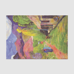 Paul Gauguin Straße in Tahiti Vintage Fine Art Seidenpapier