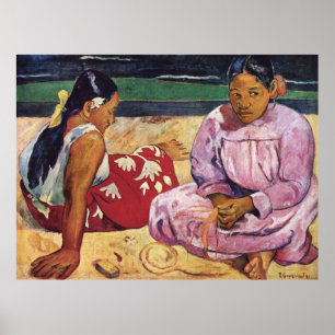 Paul Gauguin Tahitian Women on Beach Poster