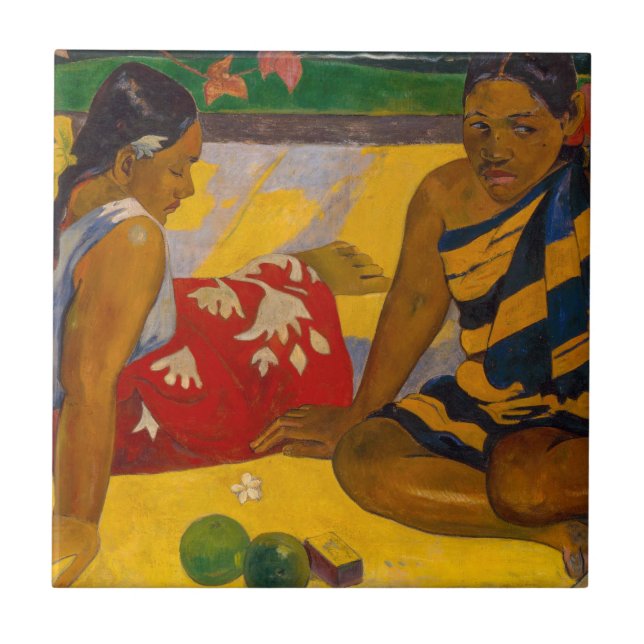 Paul Gauguin - Tahitian Women / Parau Api Fliese (Vorderseite)