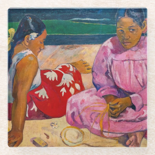 Paul Gauguin - Tahitianische Frauen am Strand Glasuntersetzer (Vorderseite)