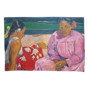 Paul Gauguin - Tahitianische Frauen am Strand Kissenbezug
