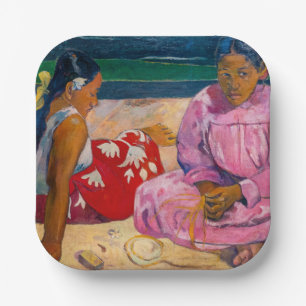 Paul Gauguin - Tahitianische Frauen am Strand Pappteller