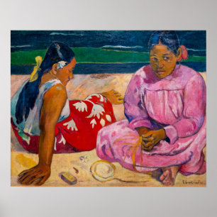 Paul Gauguin - Tahitianische Frauen am Strand Poster