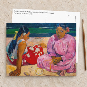 Paul Gauguin - Tahitianische Frauen am Strand Postkarte