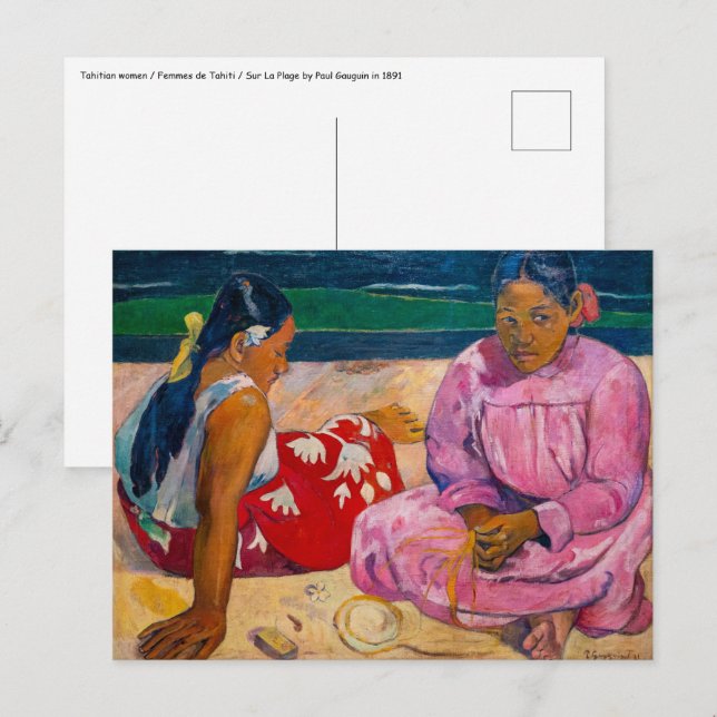 Paul Gauguin - Tahitianische Frauen am Strand Postkarte (Vorne/Hinten)