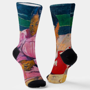 Paul Gauguin - Tahitianische Frauen am Strand Socken