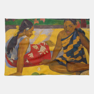 Paul Gauguin - Tahitianische Frauen / Parau Api Geschirrtuch