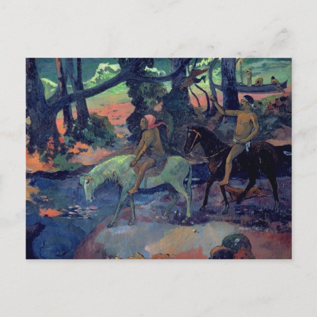 Paul Gauguin | The Escape, The Ford, 1901 Postkarte (Vorderseite)