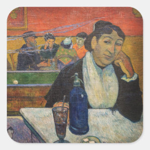 Paul Gauguin - The Night Café, Arles Quadratischer Aufkleber