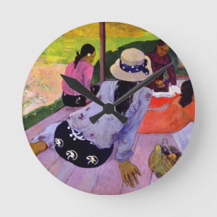 Paul Gauguin   The Siesta, 1891-2 (oil on canvas) Runde Wanduhr
